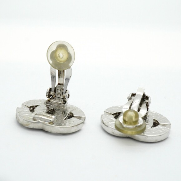 CHANEL Silver Logo Earrings - Picture 4 of 7
